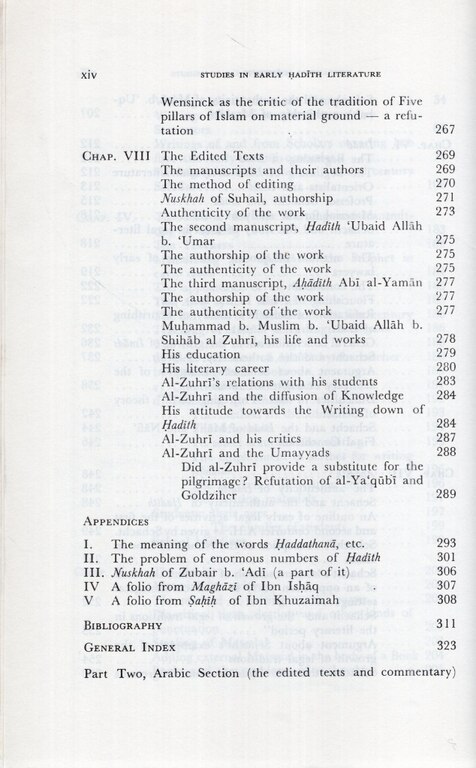 Studies In Early Hadith Literature